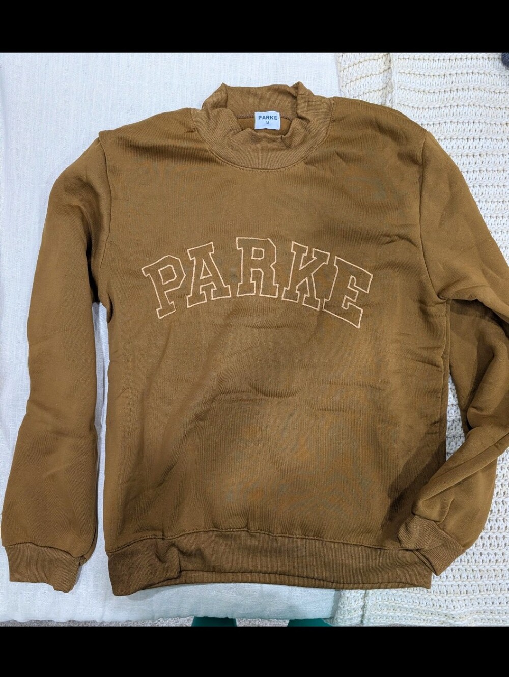 Parker Men’s Brown Logo Crewneck Sweater